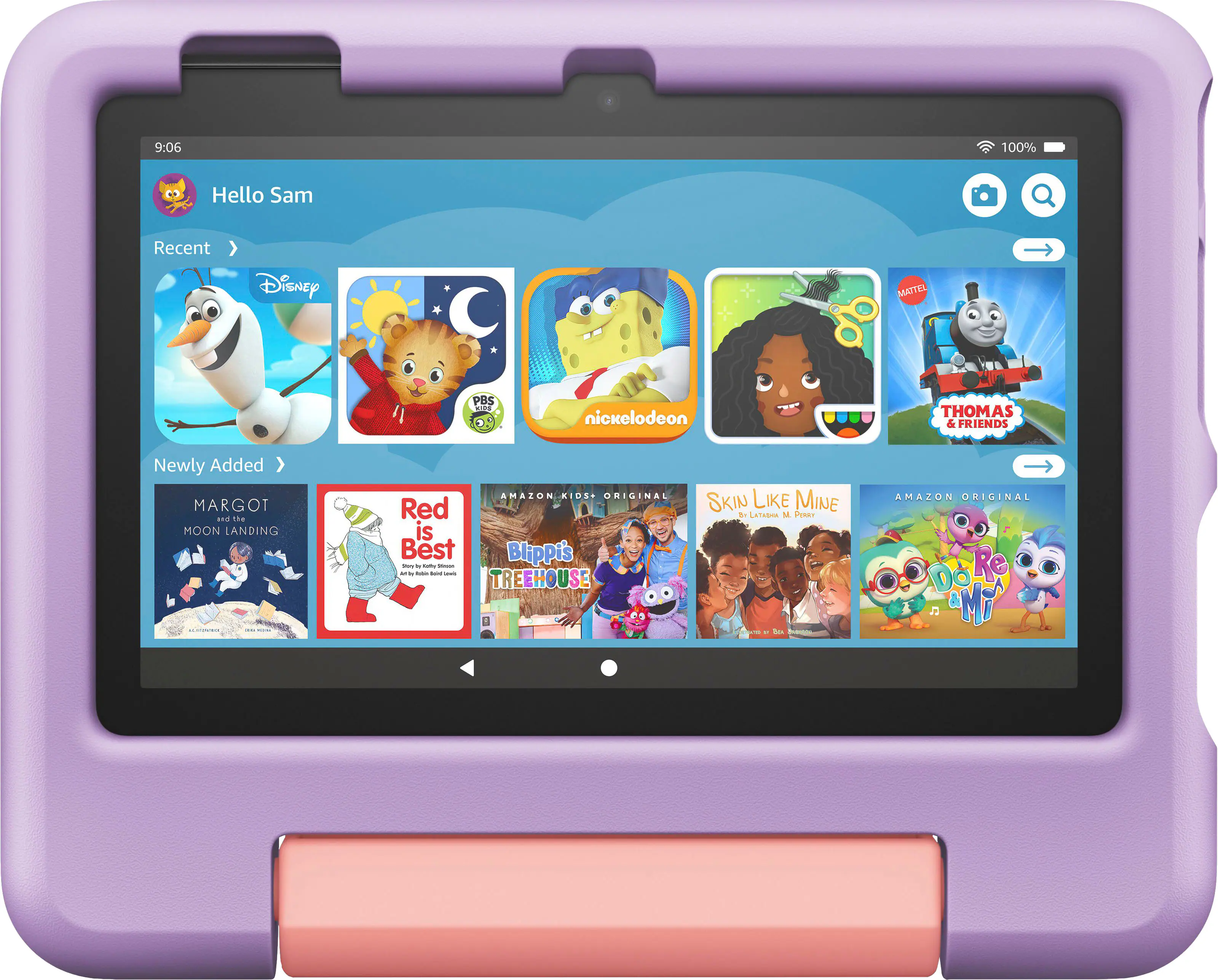 Front. Amazon - Fire 7 Kids - 7" Tablet (2023) 32GB with Amazon Kids+ (1 Year Subscription) - Purple.
