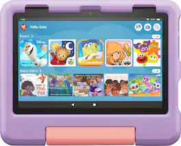 Amazon - Refurbished Excellent - Fire HD 8 Kids Ages 3-7 (2022) 8" HD tablet with Wi-Fi 32 GB - Purple