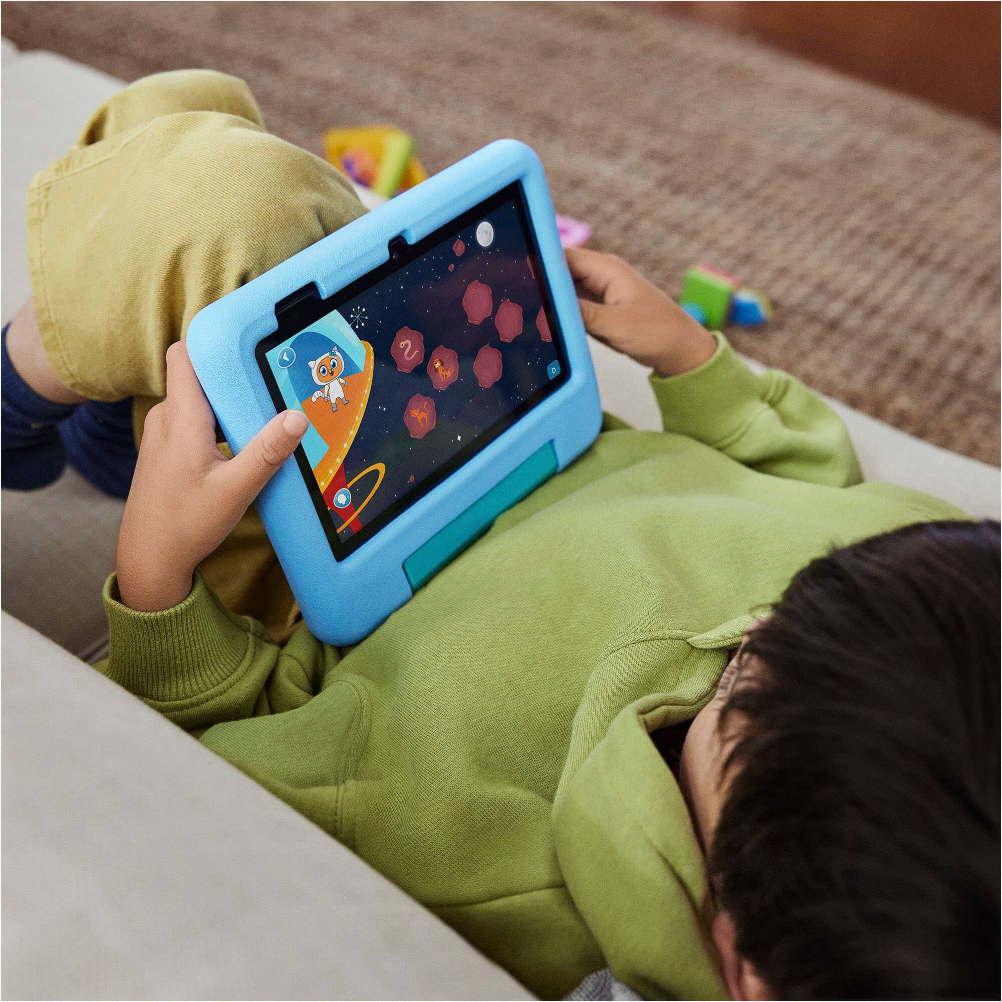 Alt View 13. Amazon - Fire 7 Kids - 7" Tablet (2023) 16GB with Amazon Kids+ (1 Year Subscription) - Blue.