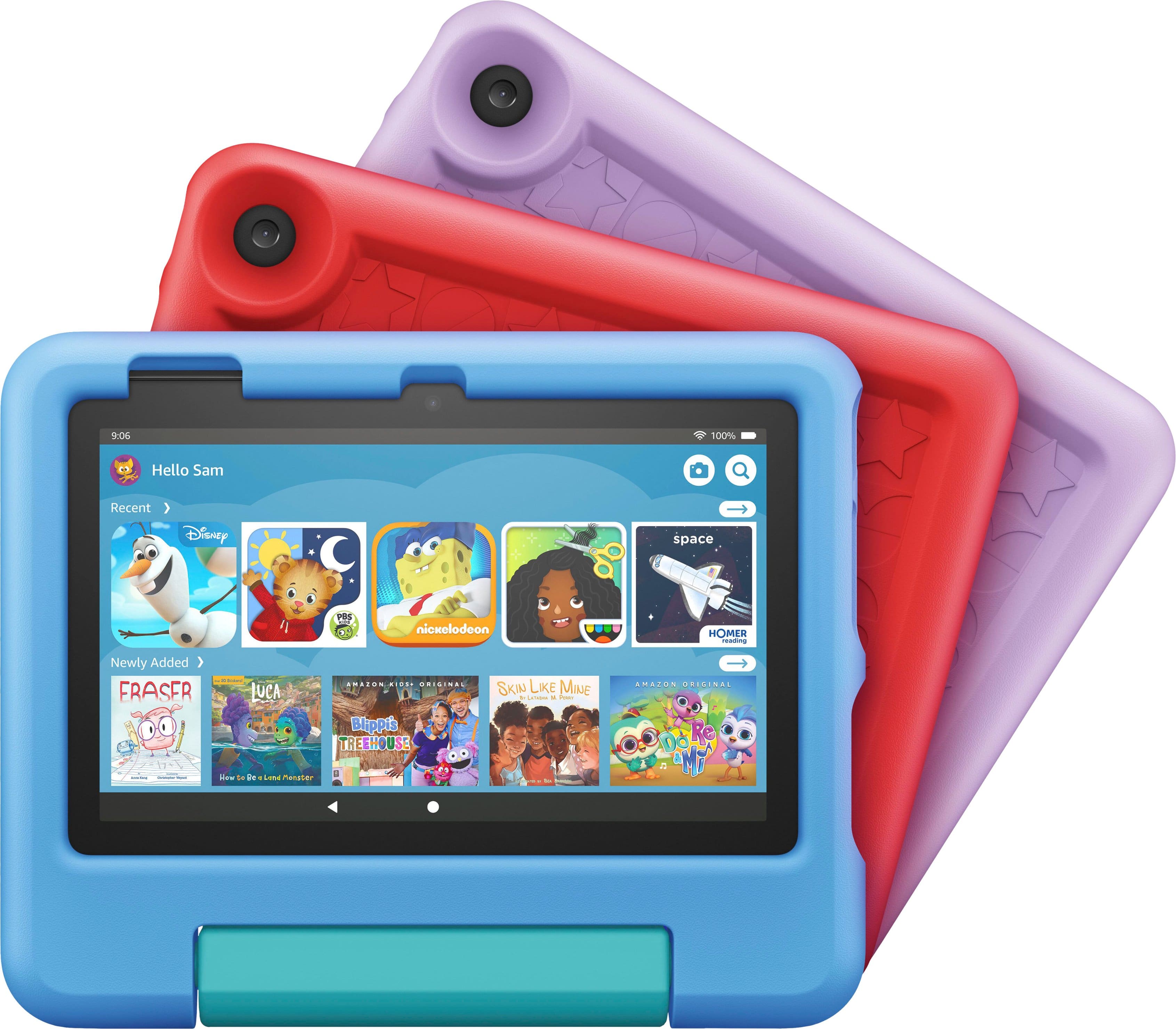 Alt View 1. Amazon - Fire 7 Kids - 7" Tablet (2023) 16GB with Amazon Kids+ (1 Year Subscription) - Blue.