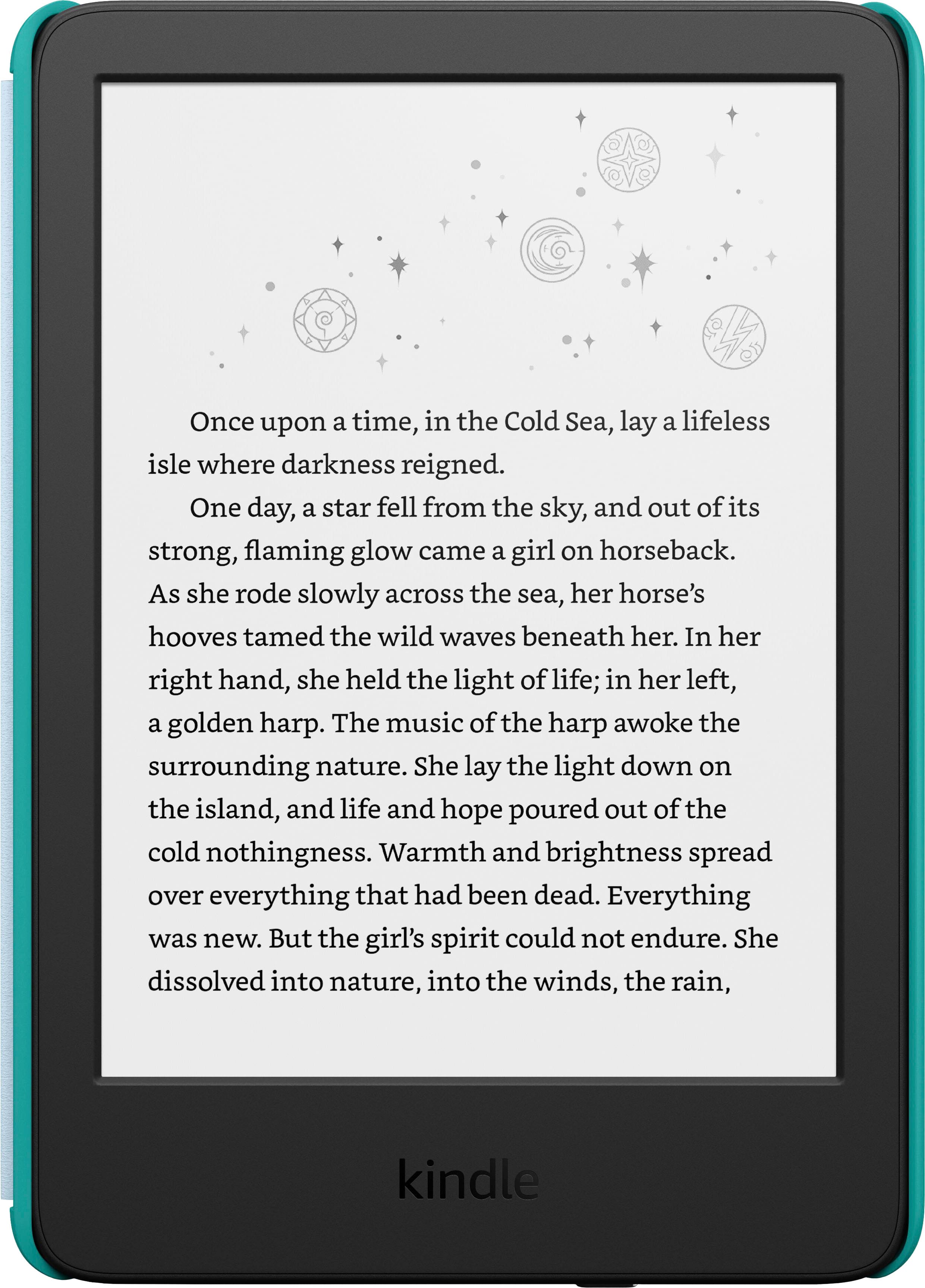 Front. Amazon - Kindle Kids E-Reader (2022 release) 6" display with cover - 16GB - 2022 - Ocean Explorer.