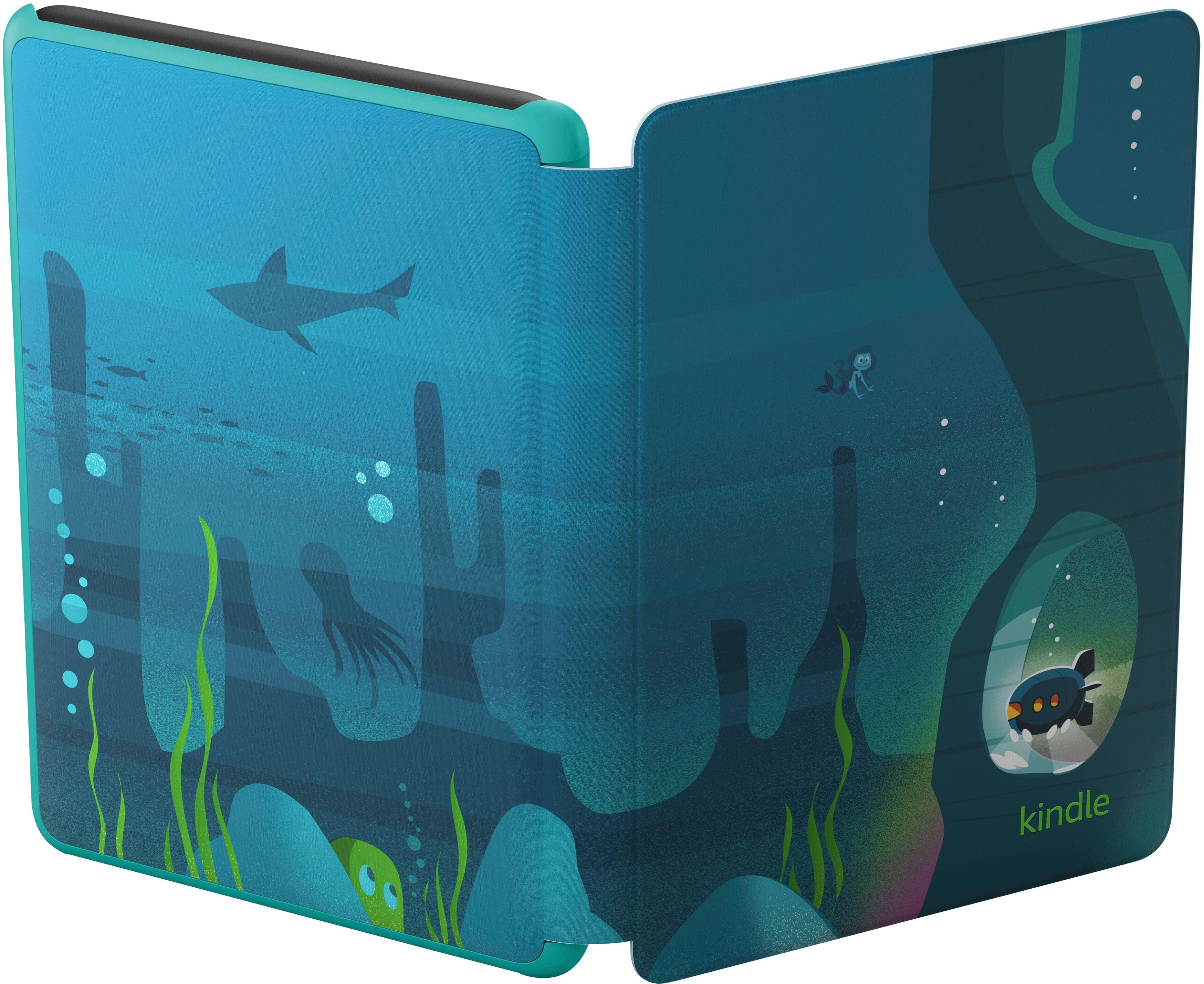 Kindle Kids (2022 release) – If it breaks, we will replace it, includes  ad-free books, cover and adjustable light- Ocean Explorer