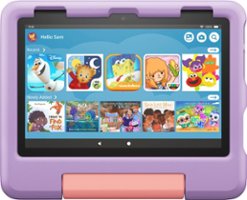Amazon - Fire HD 8 Kids Ages 3-7 (2022) 8" HD tablet with Wi-Fi 64 GB - Purple - Front_Zoom