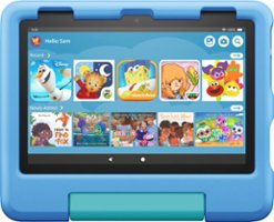 Amazon - Fire HD 8 Kids – Ages 3-7 (2022) 8" HD Tablet 64 GB with Wi-Fi - Blue - Front_Zoom