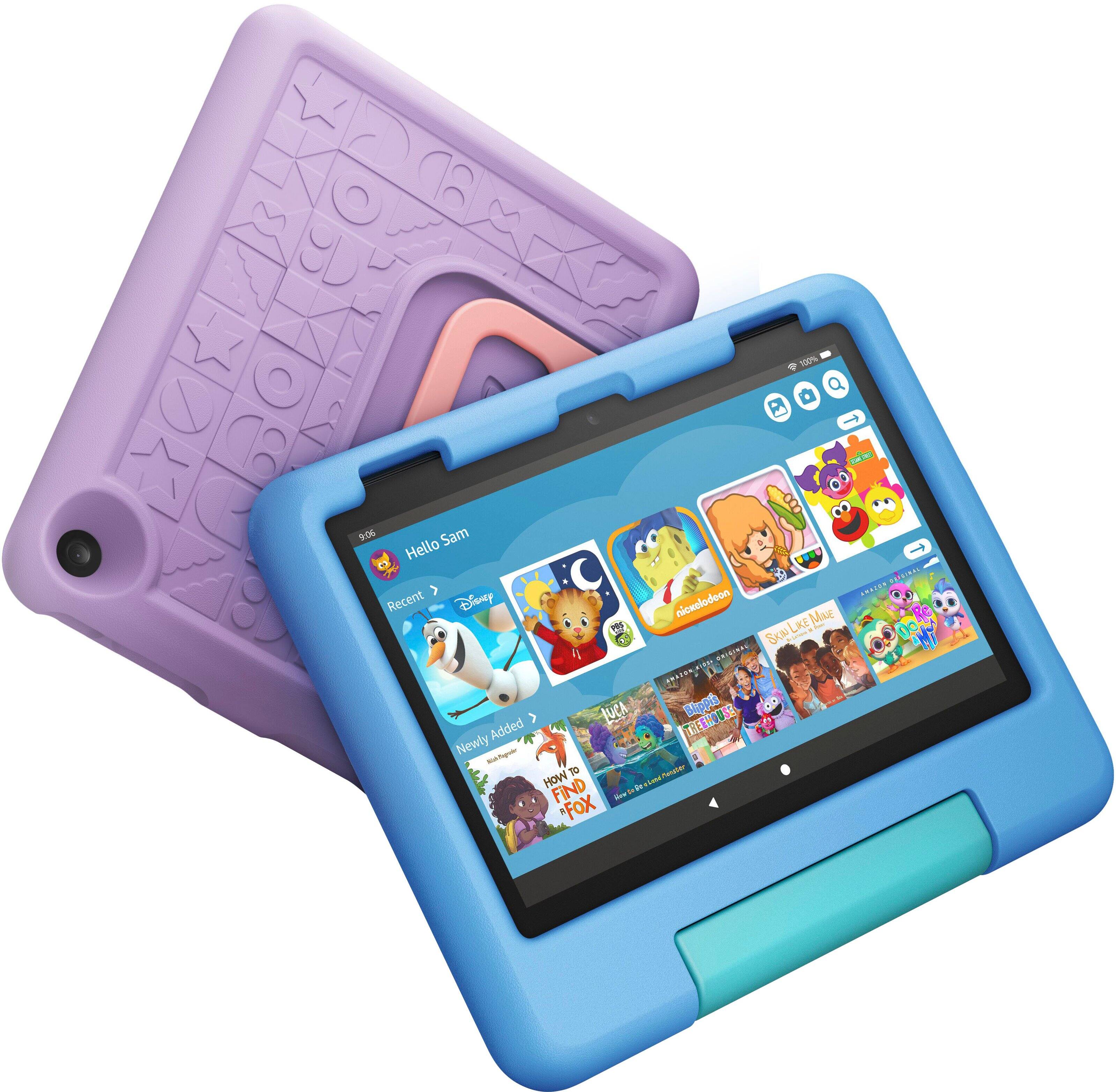 Alt View 1. Amazon - Fire HD 8 Kids – Ages 3-7 (2022) 8" HD Tablet 32 GB with Wi-Fi - Blue.