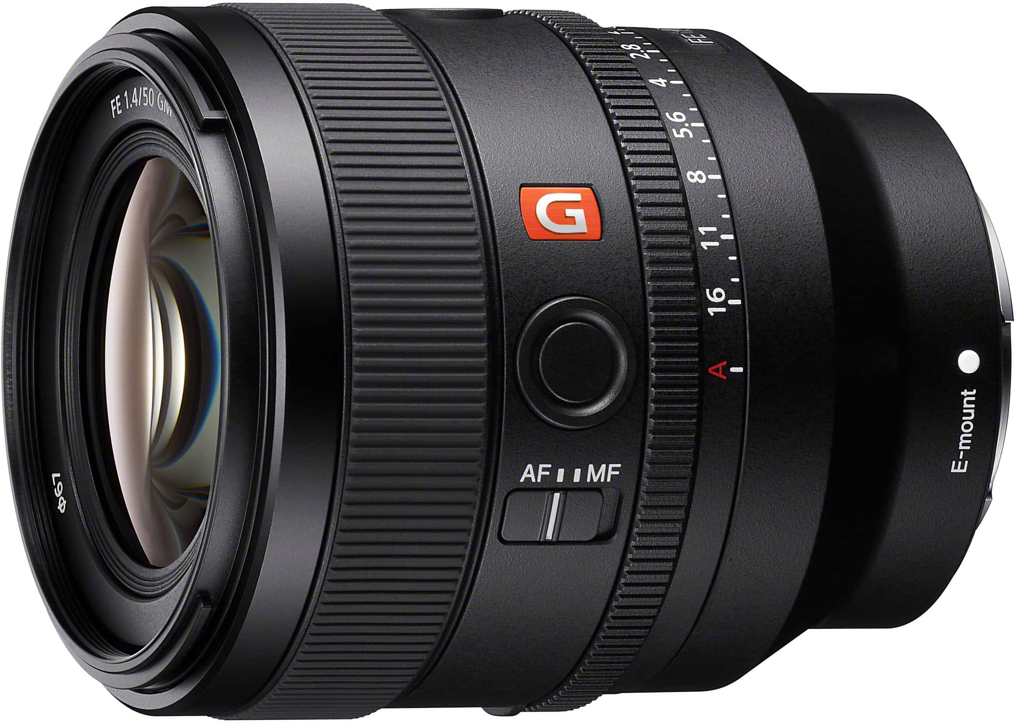 Front. Sony - FE 50mm F1.4 GM Full-frame Large-aperture G Master Lens - Black.