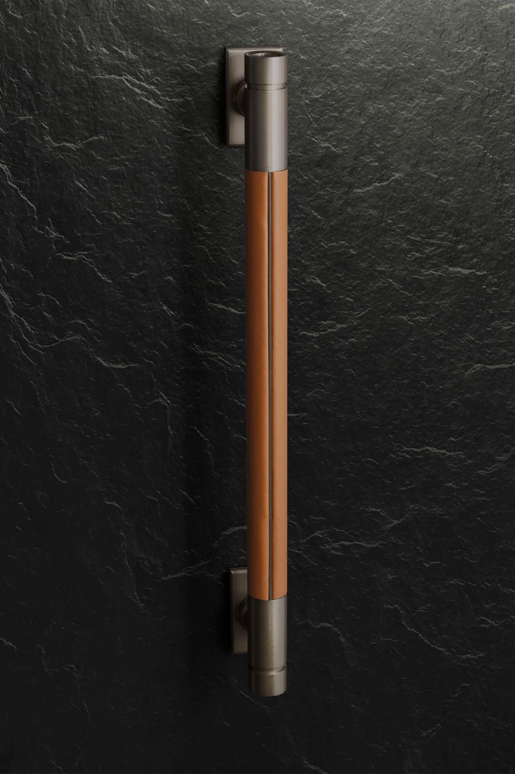 Front. Monogram - The Designer Collection Handle for 36" Pro Range - Titanium.