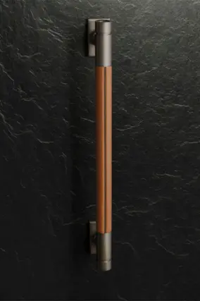 Front. Monogram - The Designer Collection Handle for 36" Pro Range - Titanium.