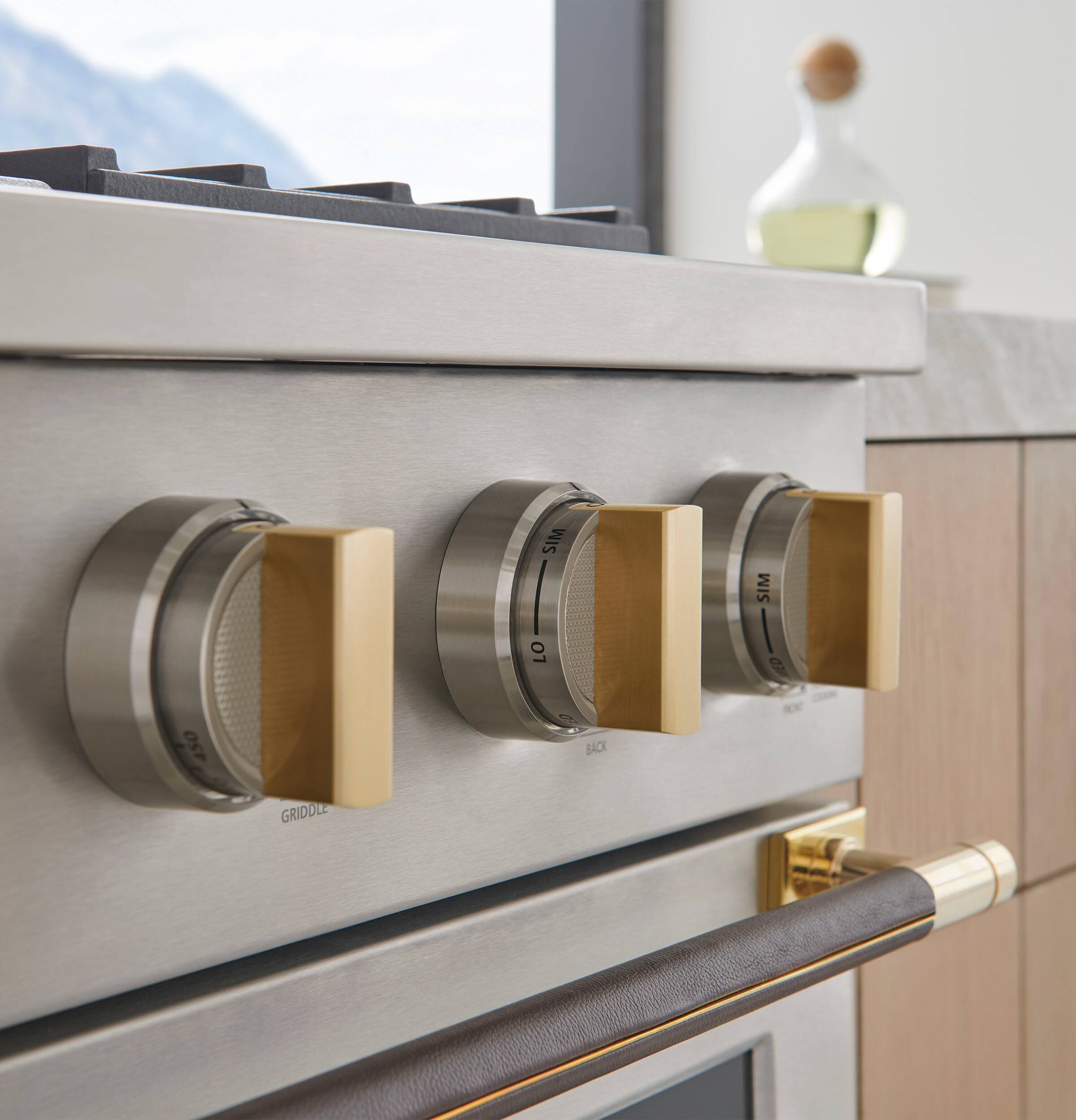 Alt View 12. Monogram - The Designer Collection Handle for 36" Pro Range - Brass.