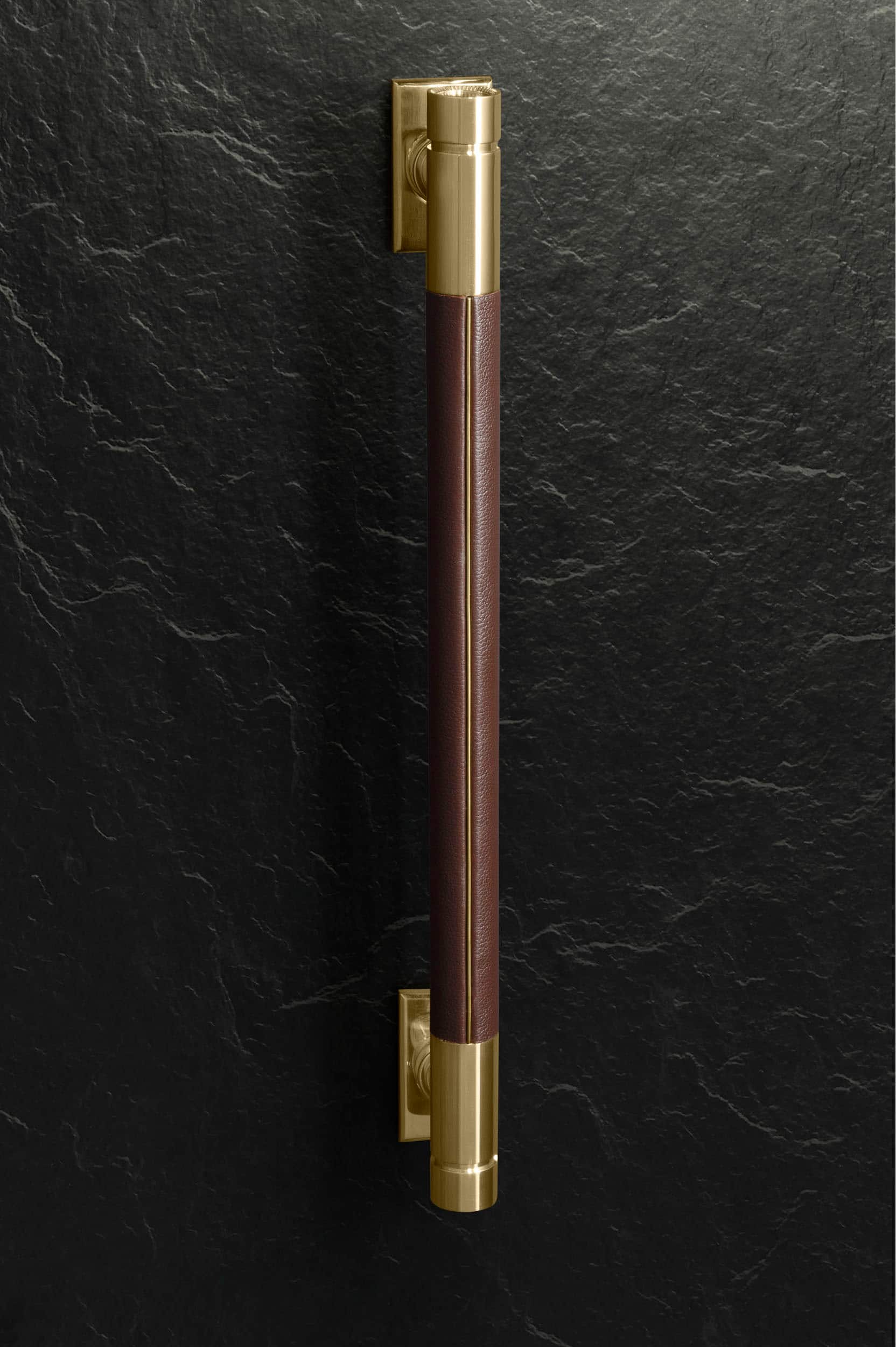 Monogram - The Designer Collection Column Handle Kit - Brass - Front_Zoom
