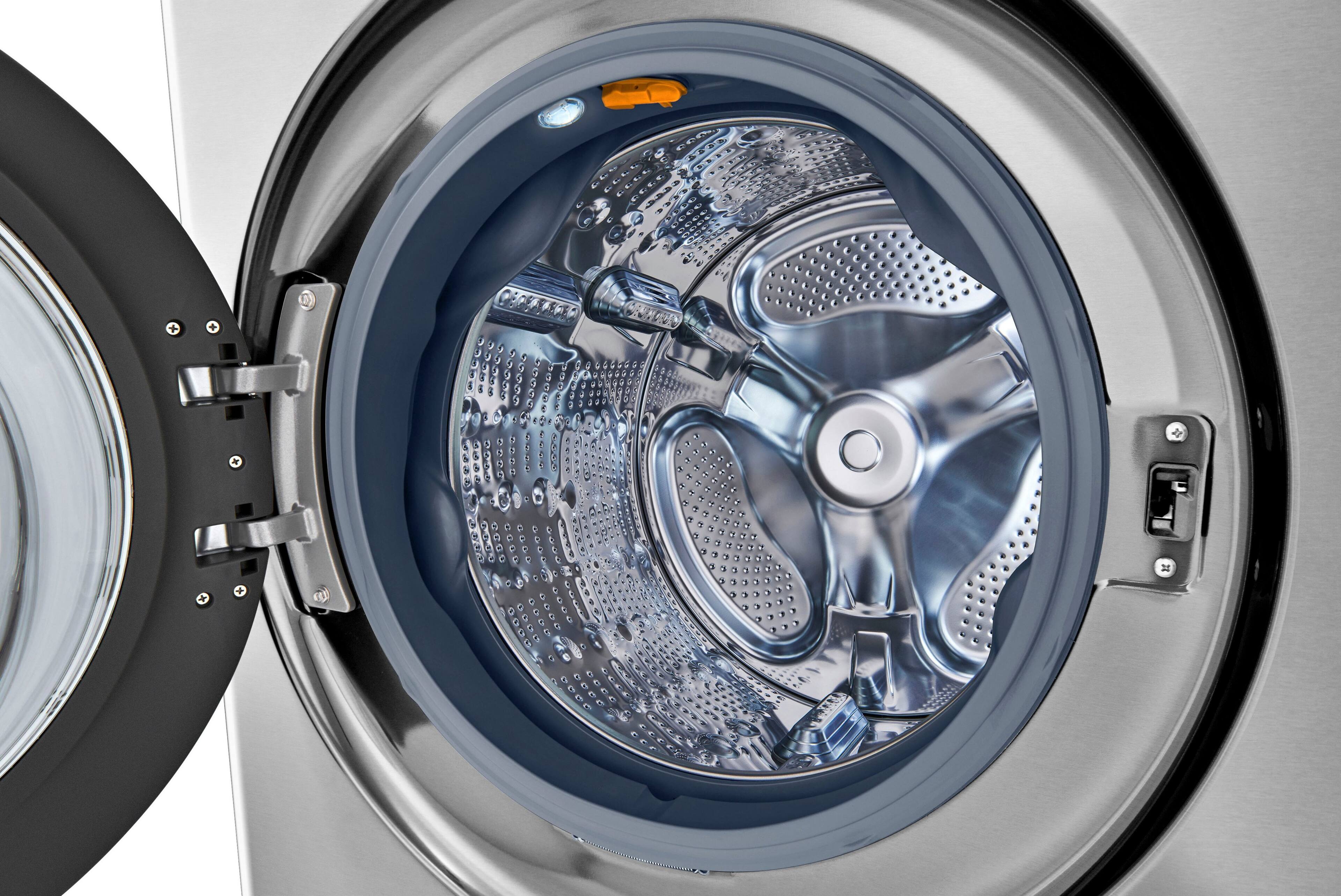 Alt View 25. LG - STUDIO 5.0 Cu. Ft. HE Smart Front Load Washer and 7.4 Cu. Ft. Electric Dryer WashTower with Steam and TurboWash 360 - Noble Steel.