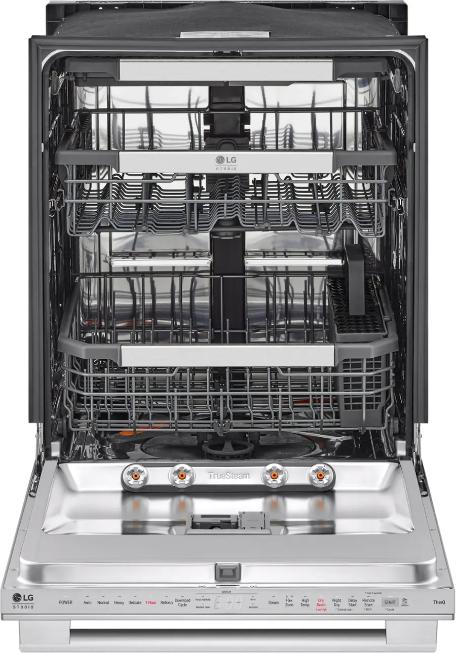 Alt View 14. LG - STUDIO 24" Top Control Smart Built-In Stainless Steel Tub Dishwasher with 3rd Rack, QuadWash Pro and 40dBA - Stainless Steel.