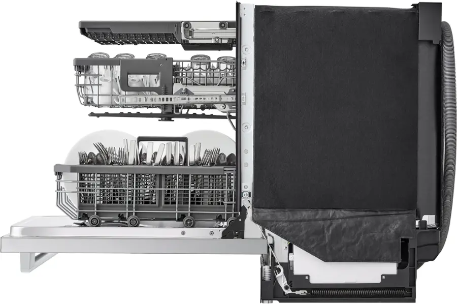 Alt View 22. LG - STUDIO 24" Top Control Smart Built-In Stainless Steel Tub Dishwasher with 3rd Rack, QuadWash Pro and 40dBA - Stainless Steel.