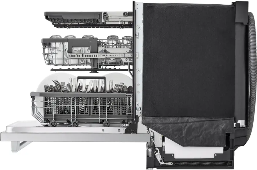 Alt View 23. LG - STUDIO 24" Top Control Smart Built-In Stainless Steel Tub Dishwasher with 3rd Rack, QuadWash Pro and 40dBA - Stainless Steel.