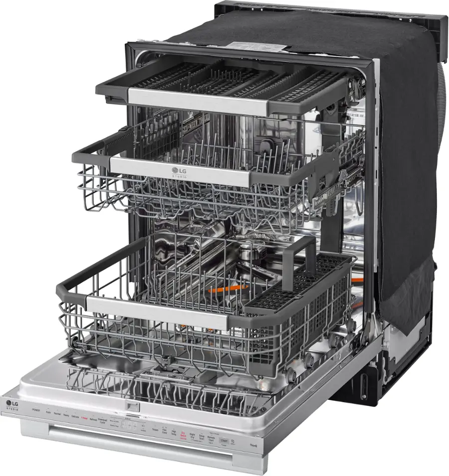 Alt View 2. LG - STUDIO 24" Top Control Smart Built-In Stainless Steel Tub Dishwasher with 3rd Rack, QuadWash Pro and 40dBA - Stainless Steel.