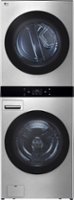 LG - STUDIO 5.0 Cu. Ft. HE Smart Front Load Washer and 7.4 Cu. Ft. Gas Dryer WashTower with Steam and TurboWash 360 - Noble Steel - Front_Zoom
