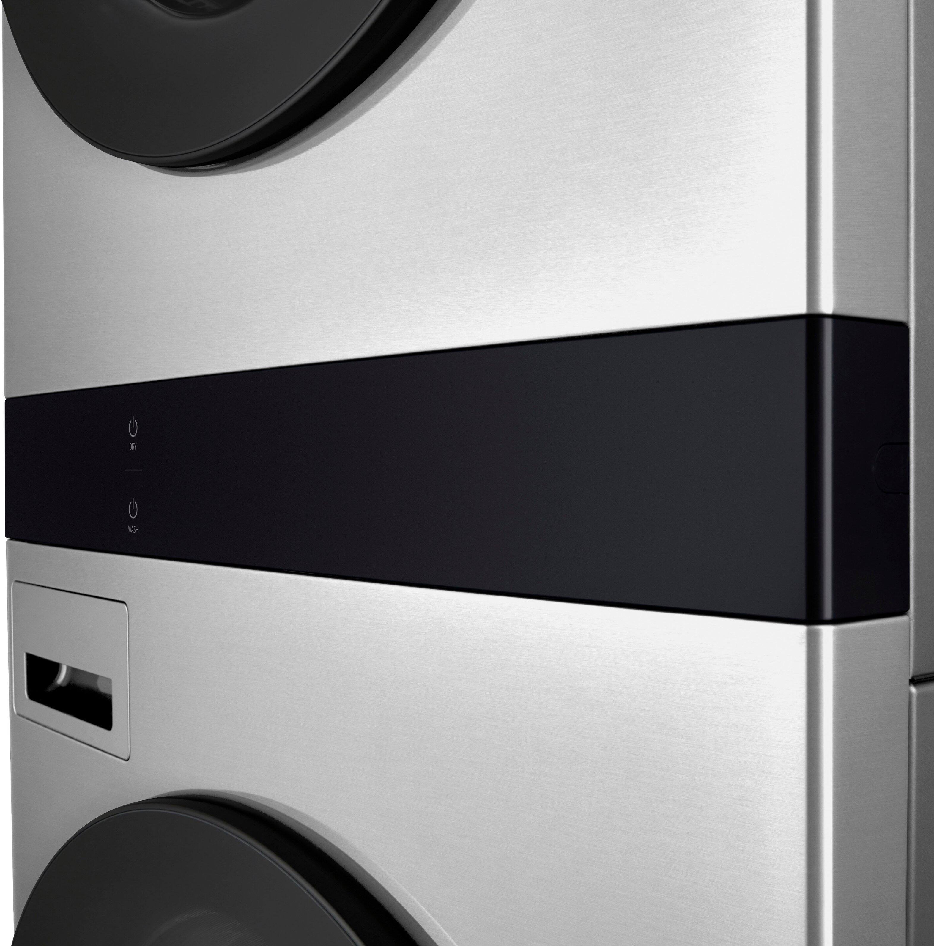 Alt View 23. LG - STUDIO 5.0 Cu. Ft. HE Smart Front Load Washer and 7.4 Cu. Ft. Gas Dryer WashTower with Steam and TurboWash 360 - Noble Steel.