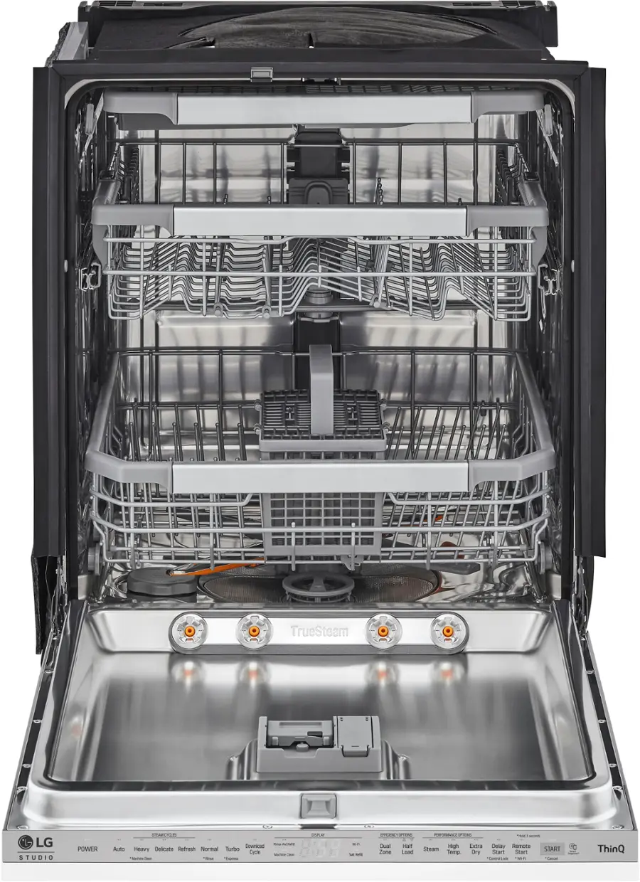 Alt View 11. LG - STUDIO 24" Top Control Smart Built-In Stainless Steel Tub Panel Ready Built-In Dishwasher with 3rd Rack, QuadWash, 45dBA - Gray.