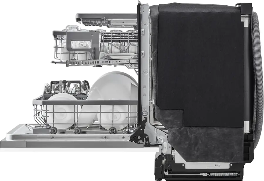 Alt View 23. LG - STUDIO 24" Top Control Smart Built-In Stainless Steel Tub Panel Ready Built-In Dishwasher with 3rd Rack, QuadWash, 45dBA - Gray.