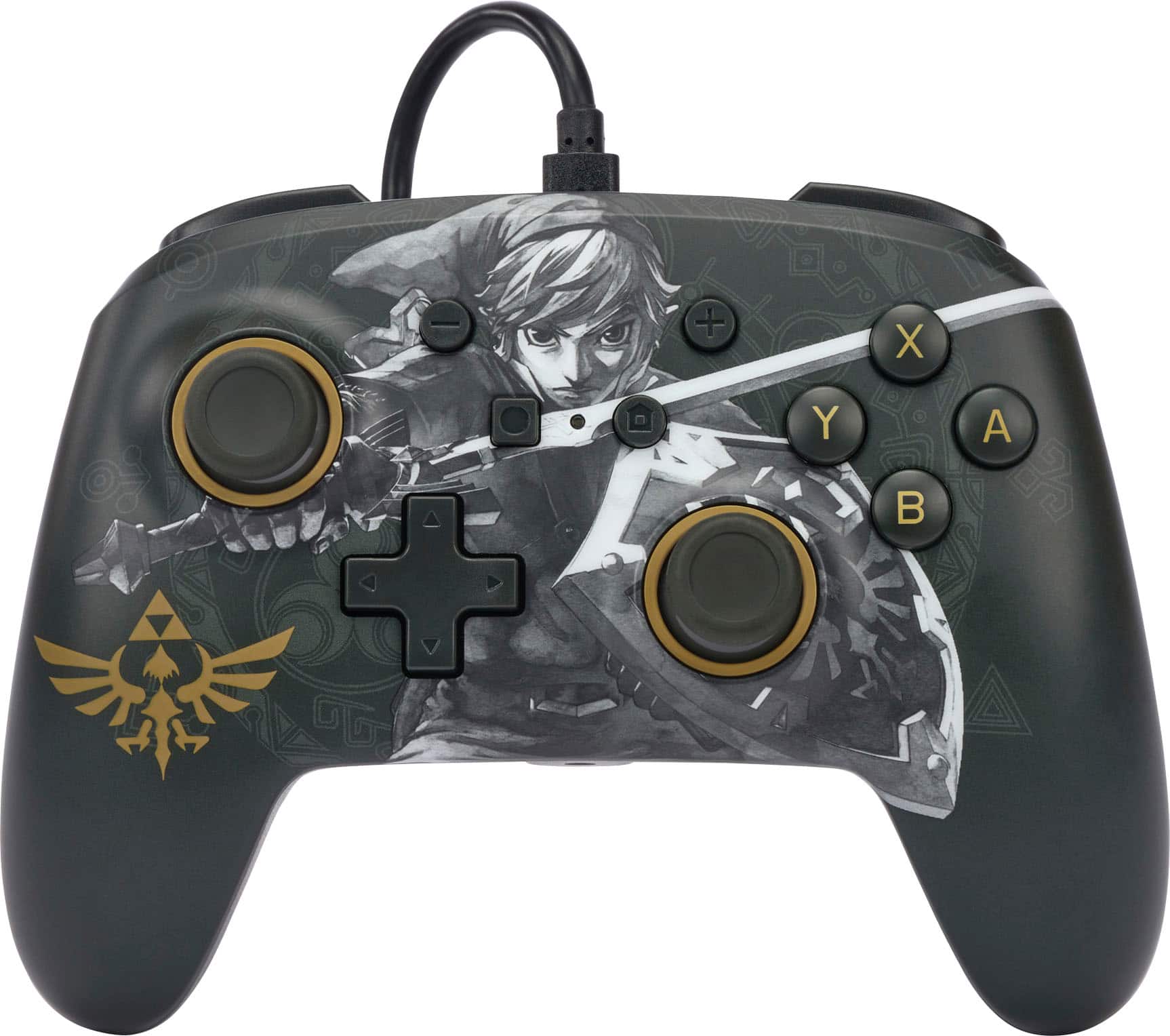 Front. PowerA - Enhanced Wired Controller for Nintendo Switch - Battle-Ready Link.