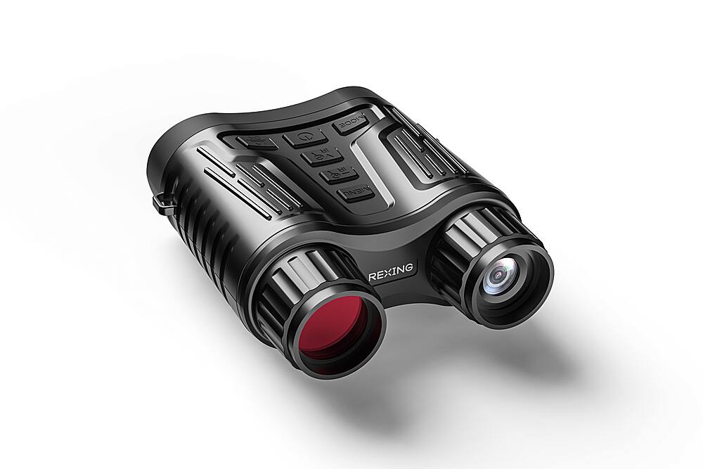Left. Rexing - B1 Pro 10 x 25 Night Vision Binoculars - Black.