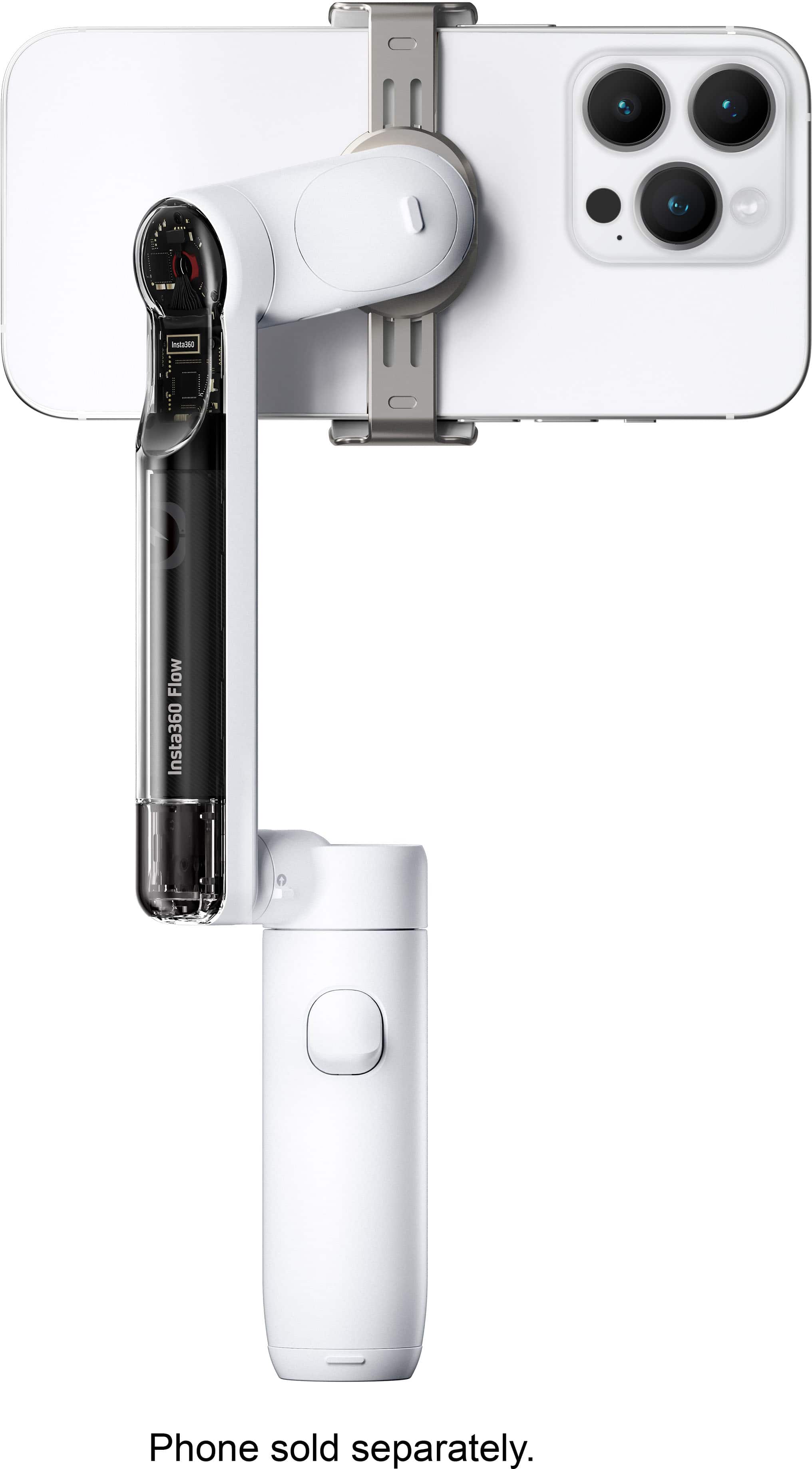 Alt View 16. Insta360 - Flow Standard 3-axis Gimbal Stabilizer for Smartphones with built-in Tripod - White.