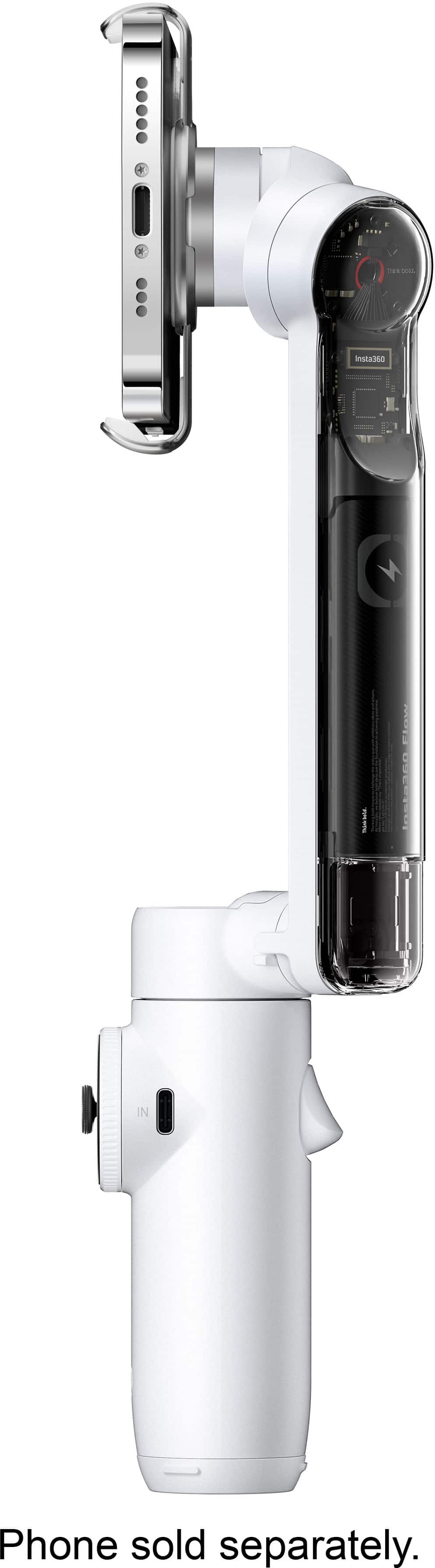 Alt View 18. Insta360 - Flow Standard 3-axis Gimbal Stabilizer for Smartphones with built-in Tripod - White.