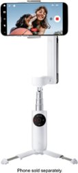 Insta360 - Flow Standard 3-axis Gimbal Stabilizer for Smartphones with built-in Tripod - White - Angle_Zoom