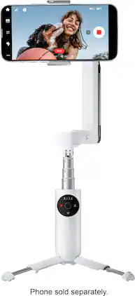 Insta360 - Flow Standard 3-axis Gimbal Stabilizer for Smartphones with built-in Tripod - White