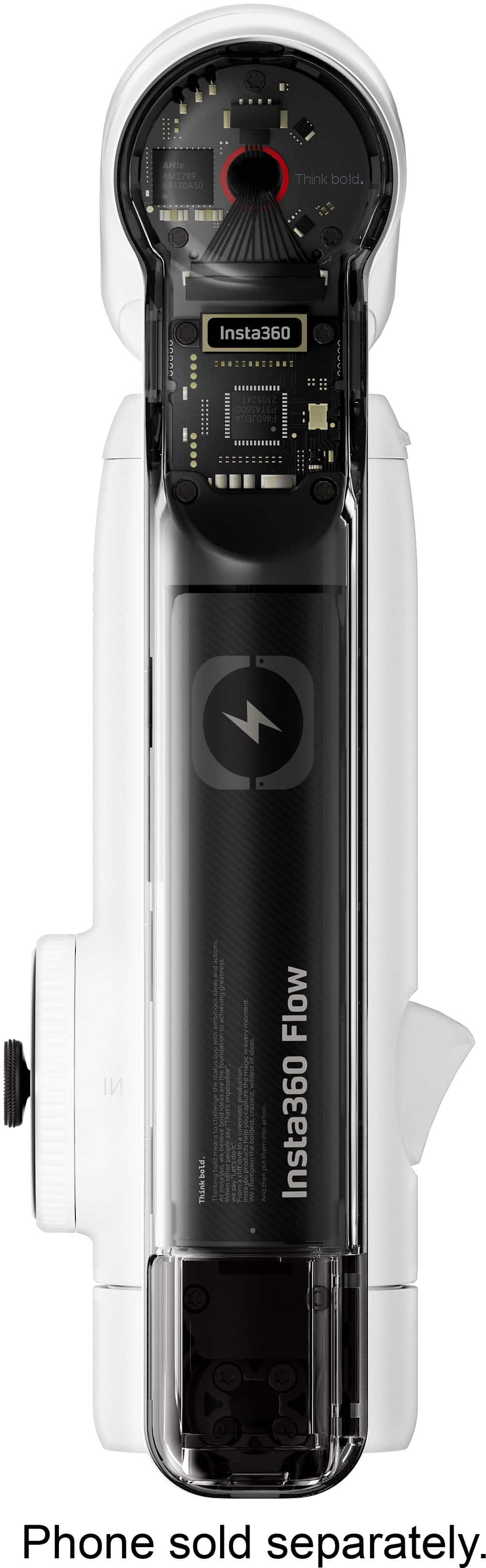 Alt View 13. Insta360 - Flow Standard 3-axis Gimbal Stabilizer for Smartphones with built-in Tripod - White.