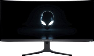 Alienware - AW3423DWF 34" Quantum Dot OLED Curved Ultrawide Gaming Monitor - 165Hz - AMD FreeSync Premium Pro - VESA - HDMI,USB - Dark Side of the Moon - Front_Zoom