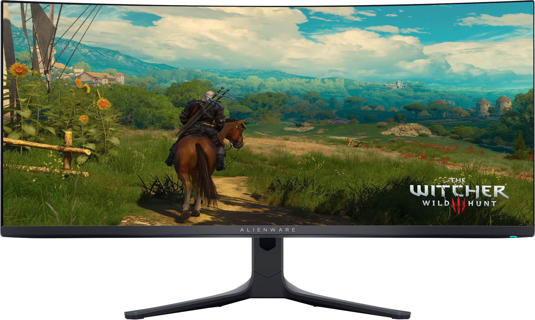 Alt View 40. Alienware - AW3423DWF 34" Quantum Dot OLED Curved Ultrawide Gaming Monitor - 165Hz - AMD FreeSync Premium Pro - VESA - HDMI,USB - Dark Side of the Moon.