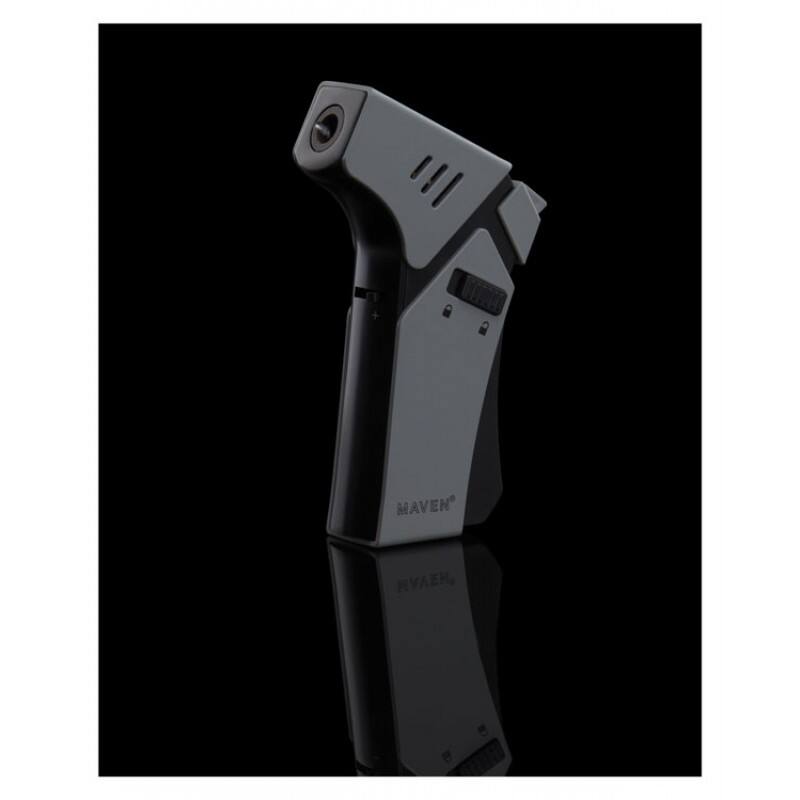 Angle. Prestige - Maven Pro Torch Lighter (Gray) - Gray Finish.
