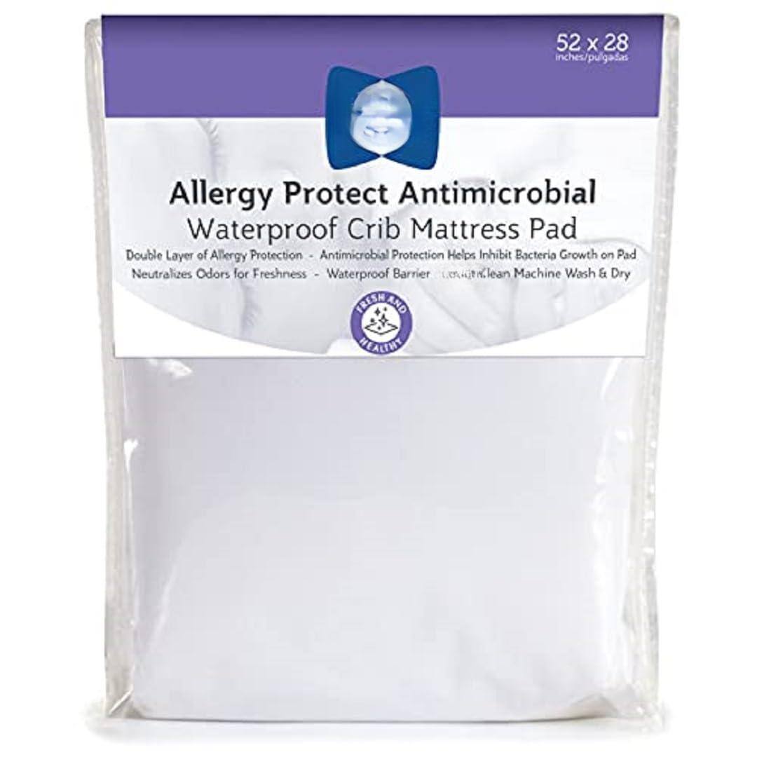 Comfort Essence - Allergy Protect Mattress Protector Pad Fitted Bed Cover Protective Sheet For Bedding Waterproof Machine - Crib