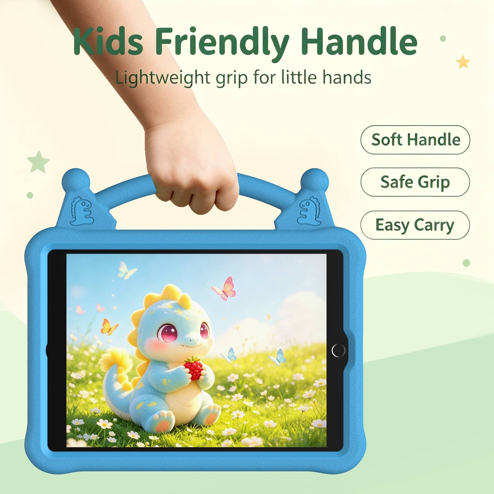 Kids Friendly Handle  
Lightweight grip for little hands  

Soft Handle  
Safe Grip  
Easy Carry