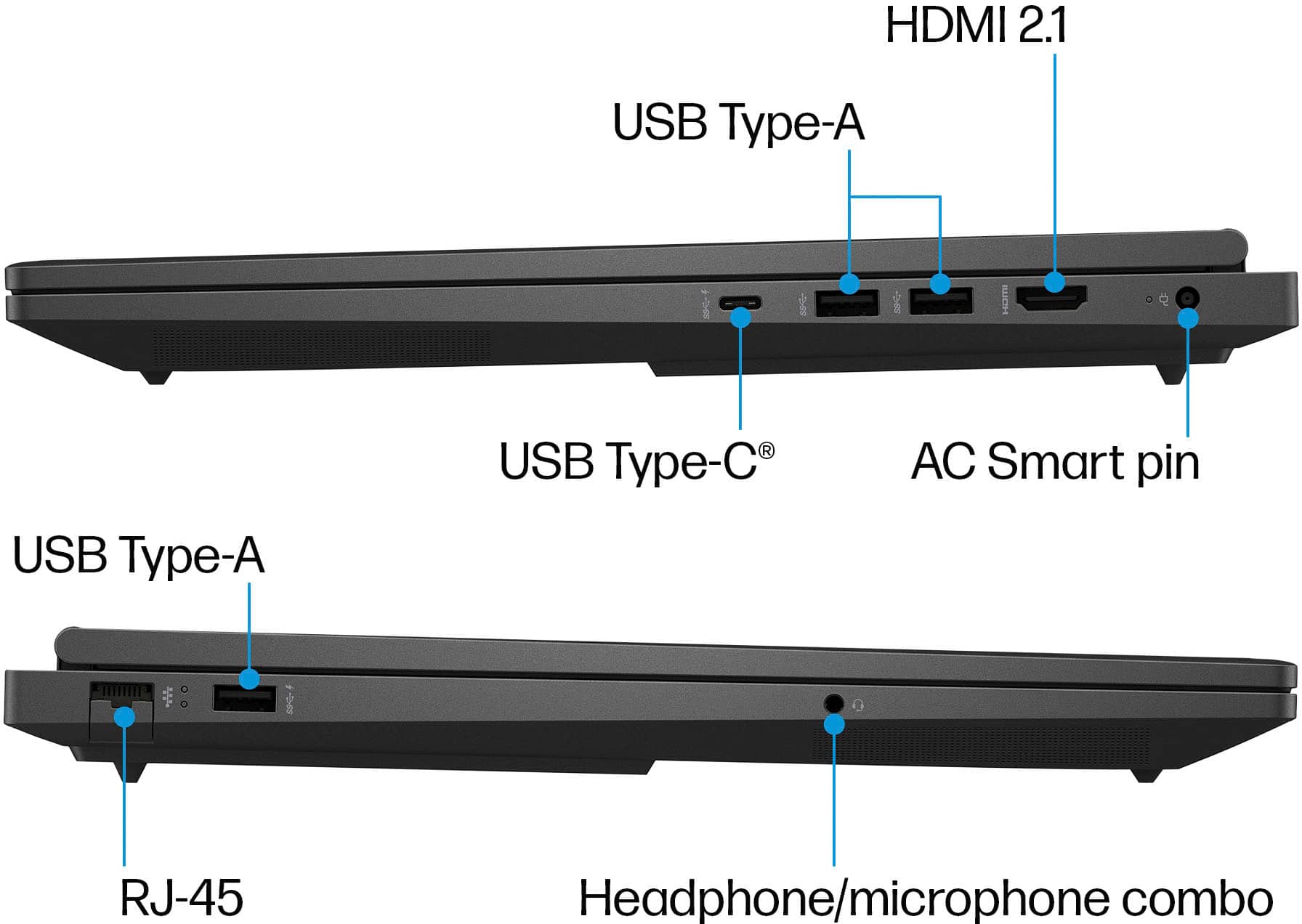 Alt View 3. HP OMEN - 16.1" 144Hz Full HD Gaming Laptop - Intel Core i5 - 16GB Memory - NVIDIA GeForce RTX 4050 - 512GB SSD - Shadow Black.