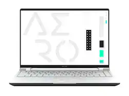 GIGABYTE - AERO 14" OLED QHD Creator Laptop - Intel i7-13700H with 16GB LPDDR5 and 1TB SSD - NVIDIA RTX 4050 - Silver - Front_Zoom