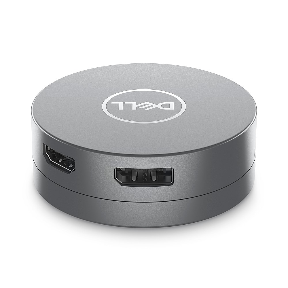 Angle. Dell - Dell 6-in-1 USB-C Multiport Adapter - DA305 - Gray.