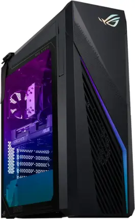 Front. ASUS - ROG Gaming Desktop - Intel Core i7-13700F - 16GB Memory - NVIDIA GeForce RTX 3060 - 512GB SSD - Black.