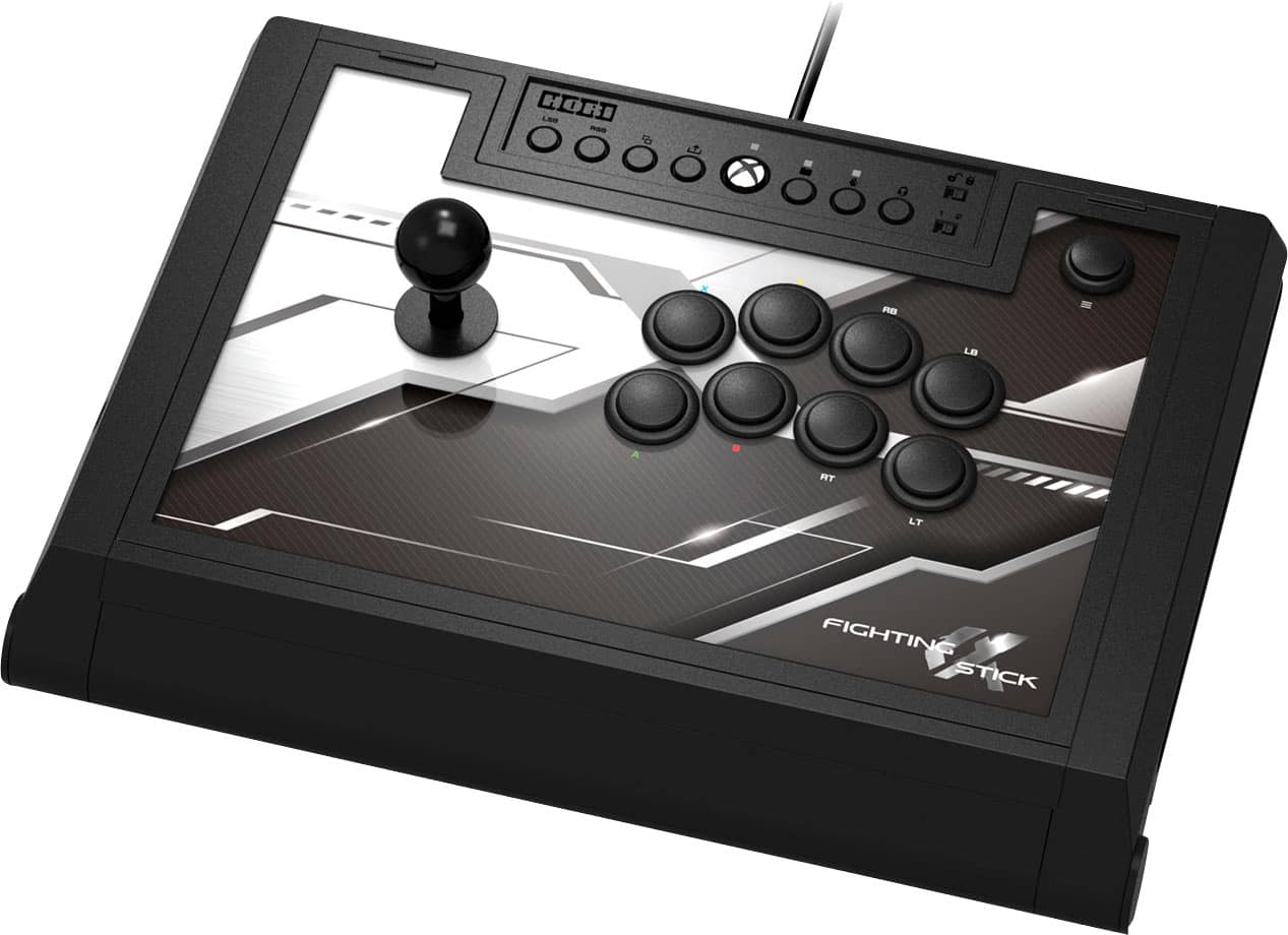 Front. Hori - Fighting Stick Alpha -Tournament Grade Fightstick for Xbox Series X | S - Black.