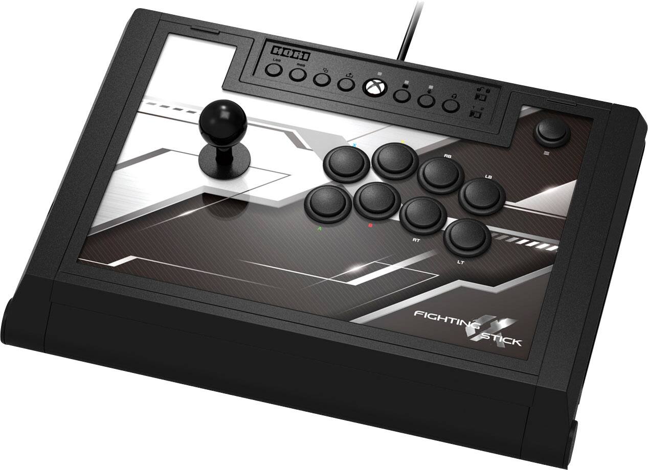 Front. Hori - Fighting Stick Alpha -Tournament Grade Fightstick for Xbox Series X | S - Black.