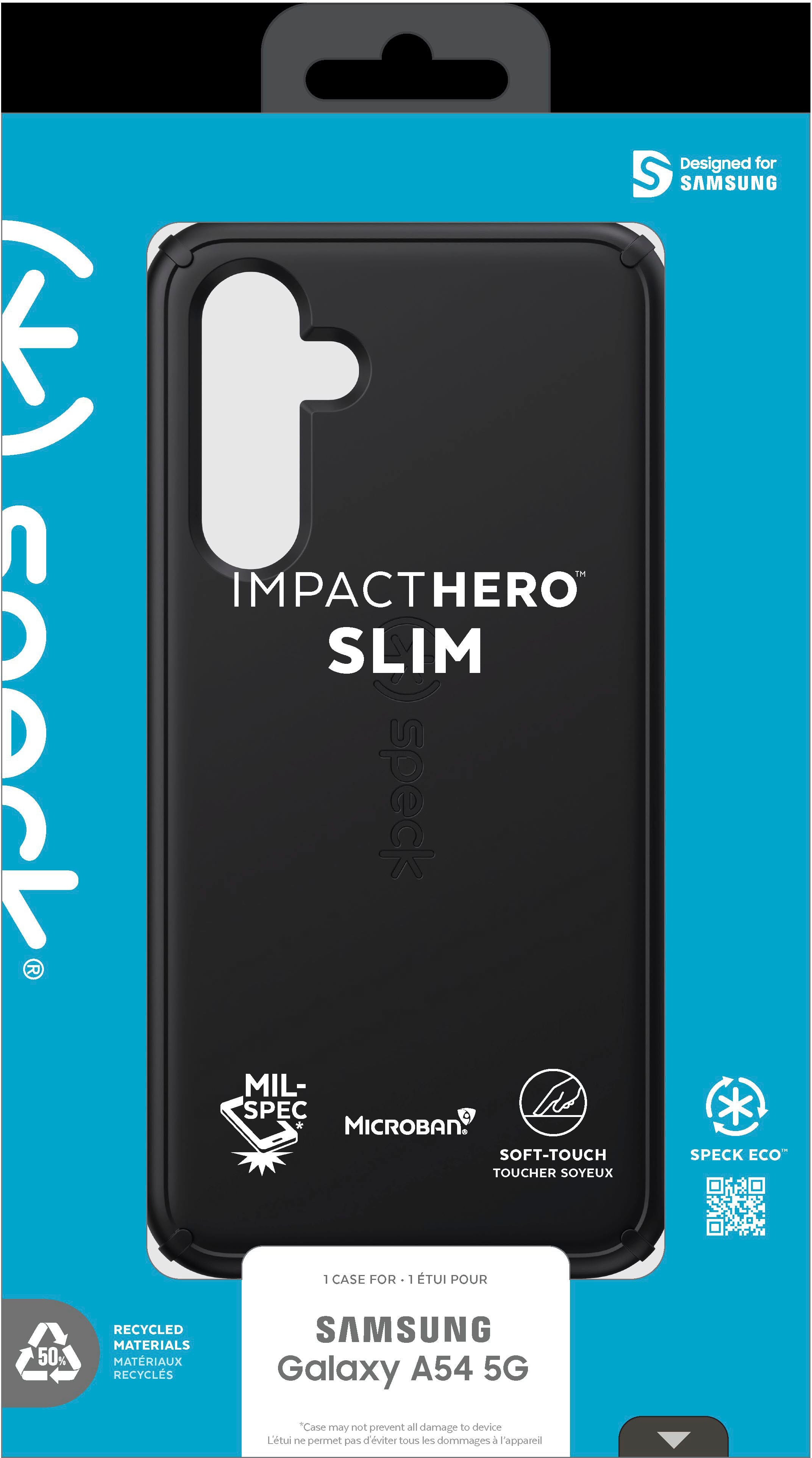 Alt View 11. Speck - ImpactHero Slim Case for Samsung Galaxy A54 5G - Black.