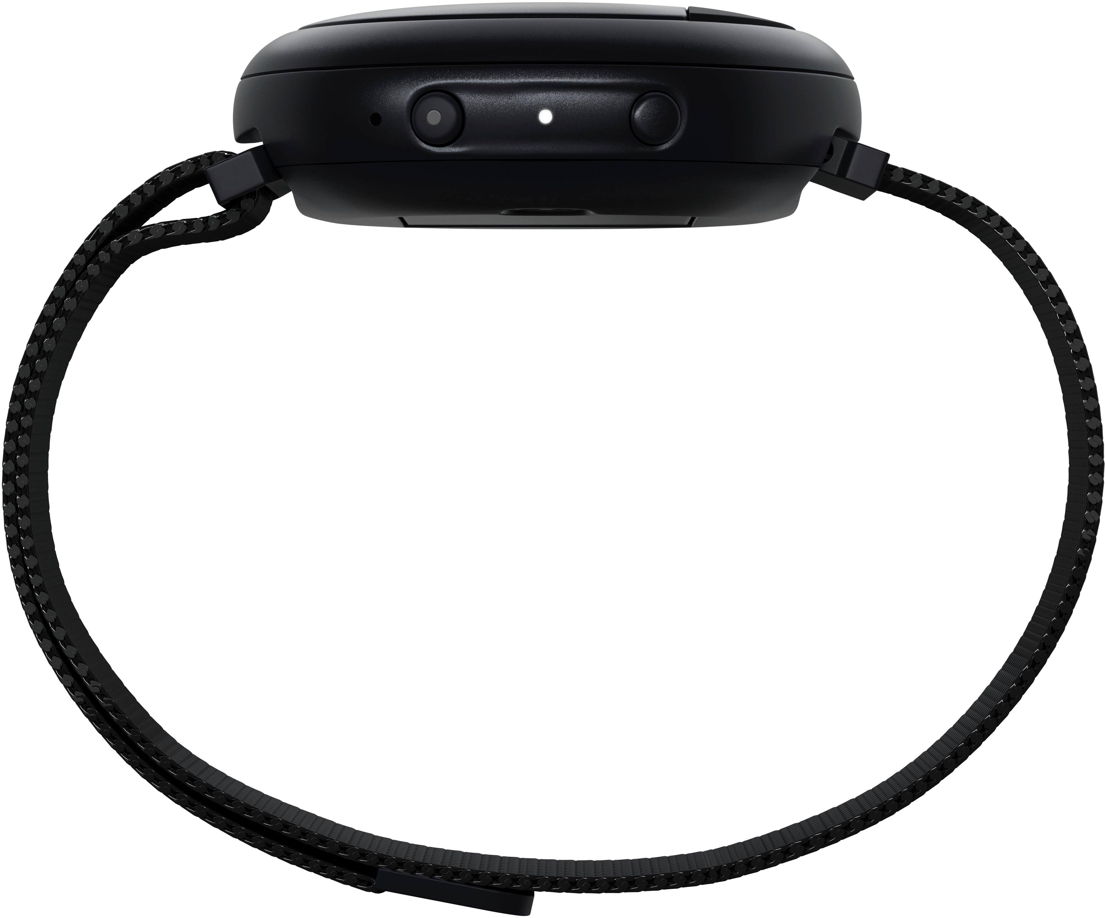 Left. Embr Wave - Cooling and Warming Wristband - Personalized Thermal Relief For Hot Flashes, Night Sweats, Sleep, Stress - Black.