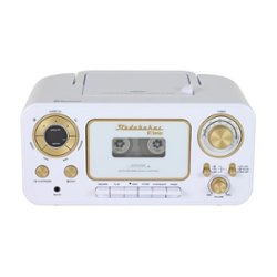 Studebaker - BT Series Portable Bluetooth CD Player with AM/FM Stereo - White - Front_Zoom