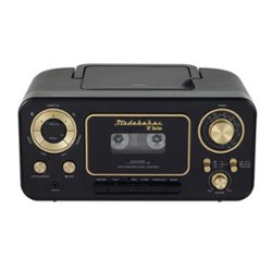Studebaker - BT Series Portable Bluetooth CD Player with AM/FM Stereo - Black - Front_Zoom