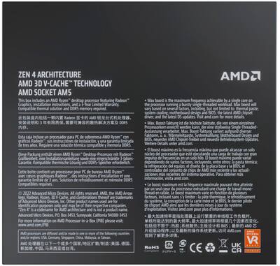 AMD Ryzen 7 7800X3D 8 Core 16 Thread 4.2 GHz (5.0 GHz Max Boost AMD Ryzen 7 7800X3D 8 Core 16 Thread 4.2 GHz (5.0 GHz Max Boost