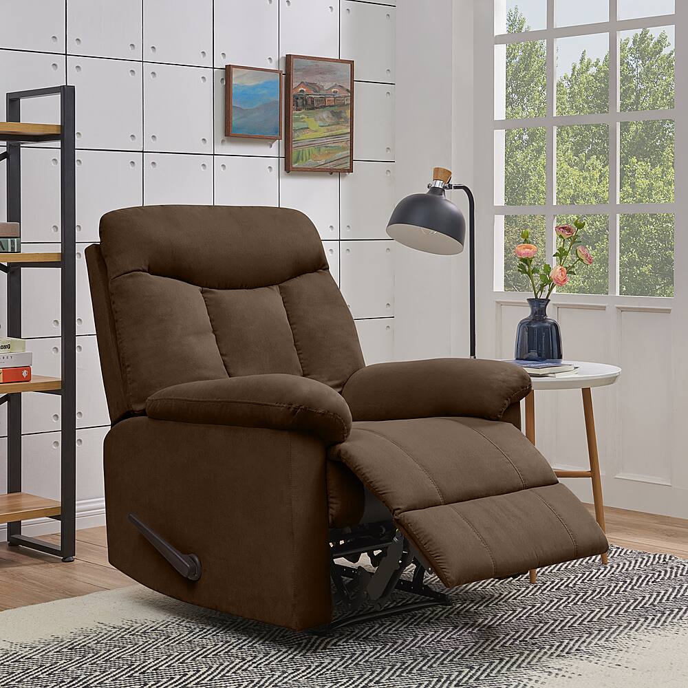 Best Buy ProLounger Lamarc Microfiber Wall Hugger Recliner Dark Brown