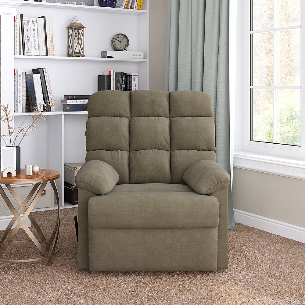 Best Buy ProLounger Avanti Microfiber Wall Hugger Recliner Sage Gray