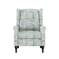 ProLounger - Tolkin Traditional Wingback Push Back Recliner Chair - Sky Blue - Front_Zoom