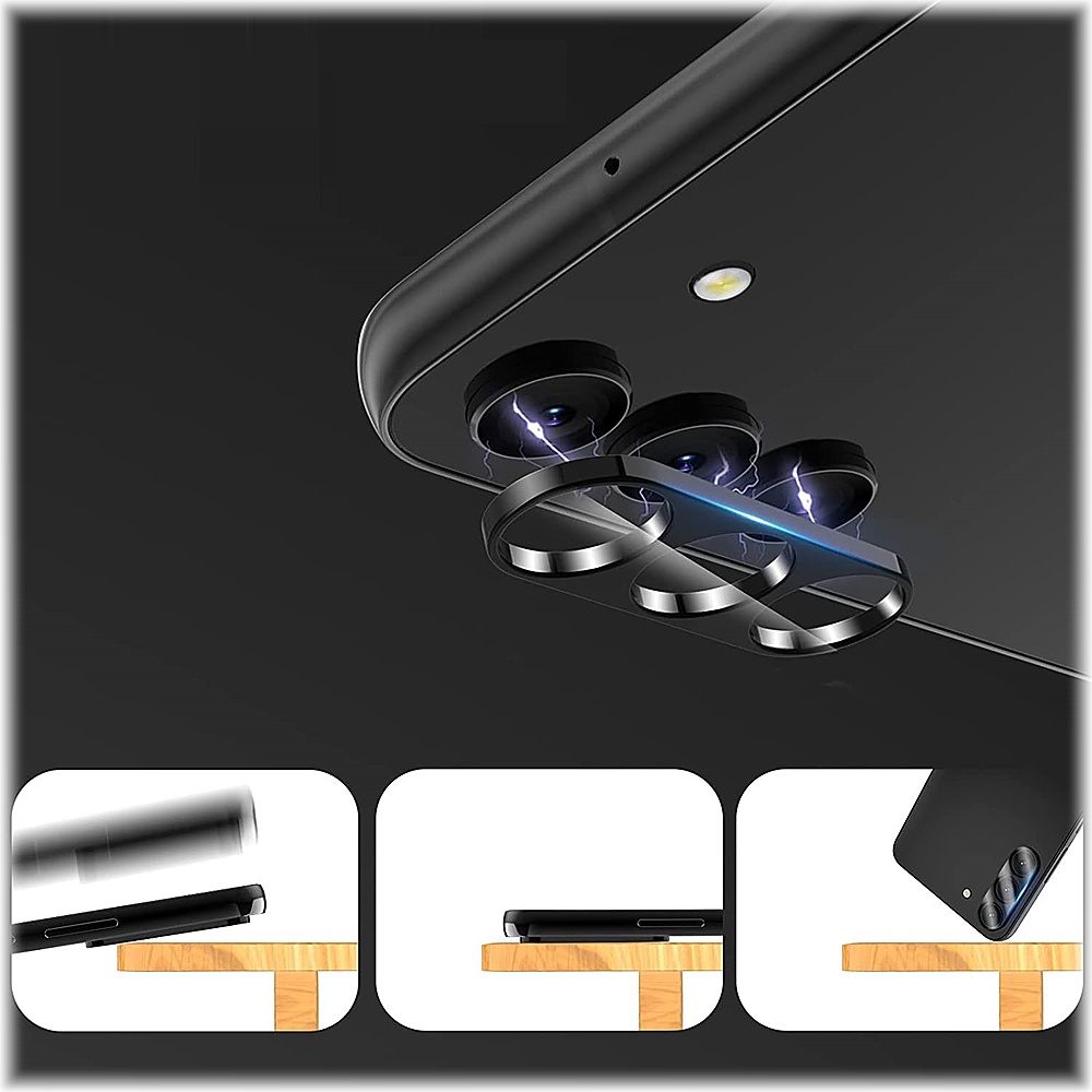 SaharaCase FlexiGlass Camera Lens Protector for Samsung Galaxy S21 Ultra 5G Black 2/Pack (zd00021)